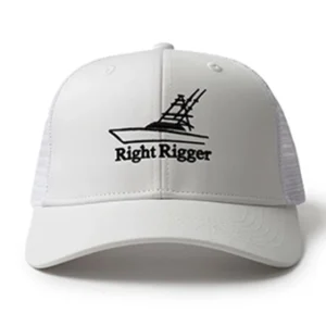 White Right Rigger Trucker Hat